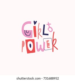 Girl Power typography poster.