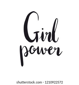 Girl power typography style vector