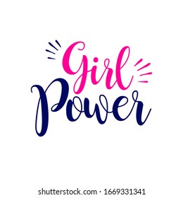 Girl power - typography vector design