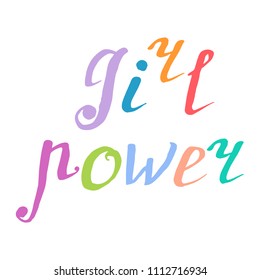 Girl Power vector illustration in comic style. Violence against women and sexual harassment.