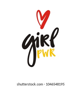 Girl Power Vector illustration and lettering