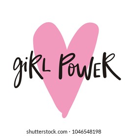 Girl Power Vector illustration and lettering