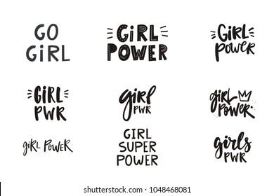 
Girl Power Vector illustration and lettering