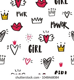 
Girl Power Vector illustration and lettering