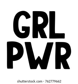 Girl Power vector lettering.