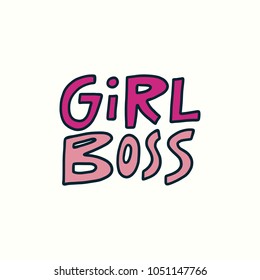 Girl power vector - motivational slogan. Inscription for t shirts, posters, cards.