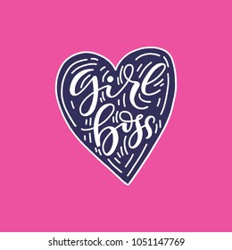 Girl power vector - motivational slogan. Inscription for t shirts, posters, cards.