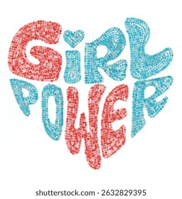 girl power written t-shirt print pattern. sequin details and more