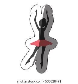 Girl practice ballet design