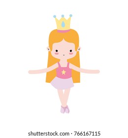 girl practice ballet with profesional clothes and straight hair