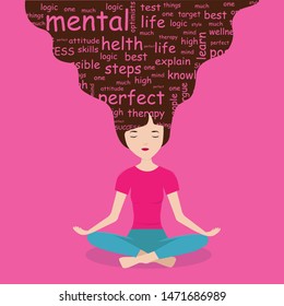 girl practices yoga holistic mental therapy