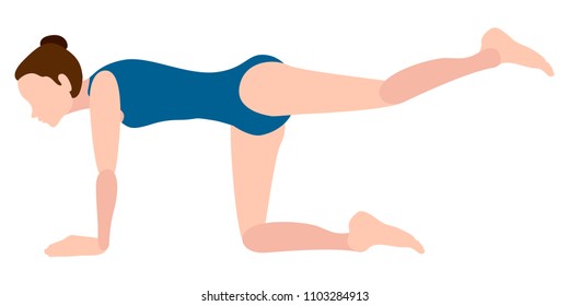 Girl practicing yoga