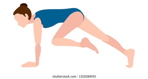 Girl practicing yoga