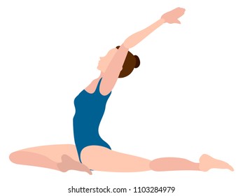 Girl practicing yoga