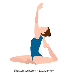 Girl practicing yoga