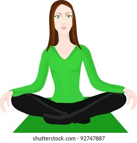 Girl practicing yoga