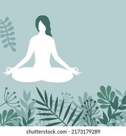 girl practicing yoga on the nature