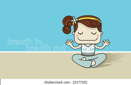 girl practicing yoga (series)