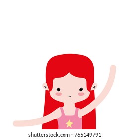 girl prantice ballet with straight hair design