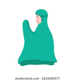 Menina está rezando ilustração boa para panfletos eventos da comunidade e com tema islâmico