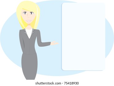 girl at the presentation