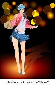 Girl presenting