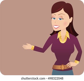 Girl presenting.