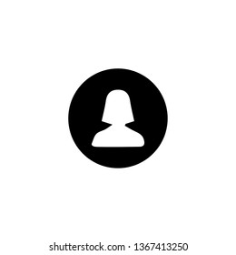 Girl profile icon vector