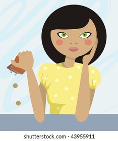 The girl with a purse