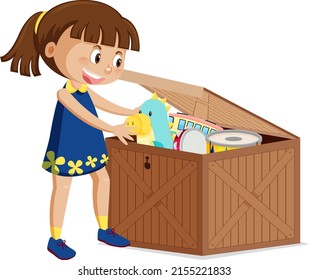 222 Cute Kid Putting Toys In Box Images, Stock Photos & Vectors ...