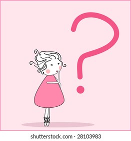 girl with question