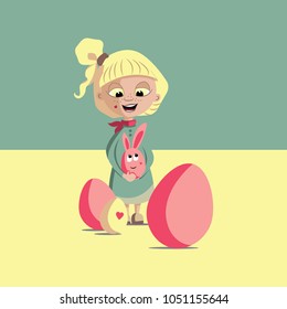 girl with a rabbit