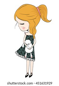 girl with rabbit