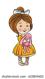Girl with rabbit