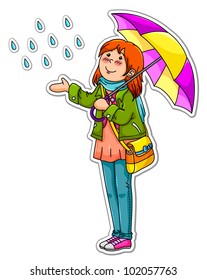 girl in the rain