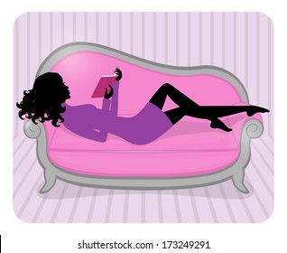 Girl reading a book 