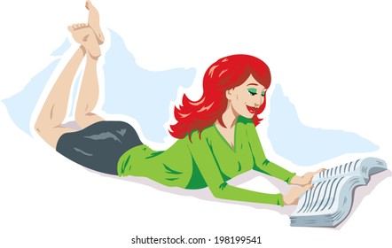 Girl reading book