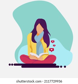 a girl reading a book