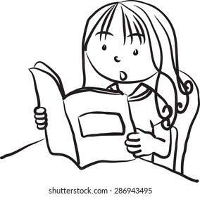 girl reading book