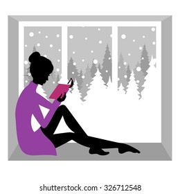 Girl reading book 