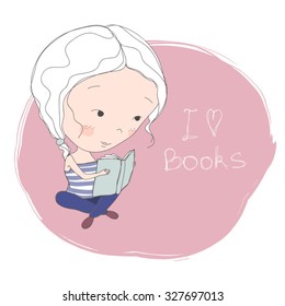 girl reading a book