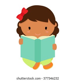 Girl reading a book