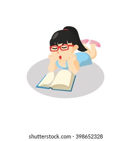 Girl reading book