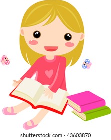girl reading book