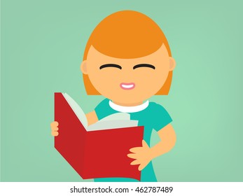 girl reading book