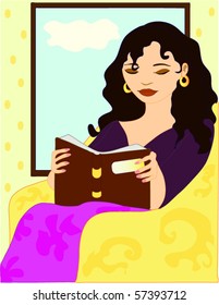 Girl reading a book