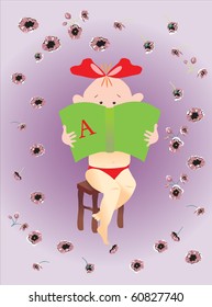 girl reading a book