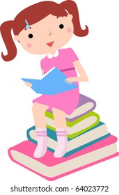 girl reading book