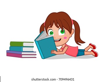 Girl reading book