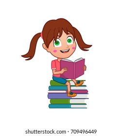 Girl reading a book